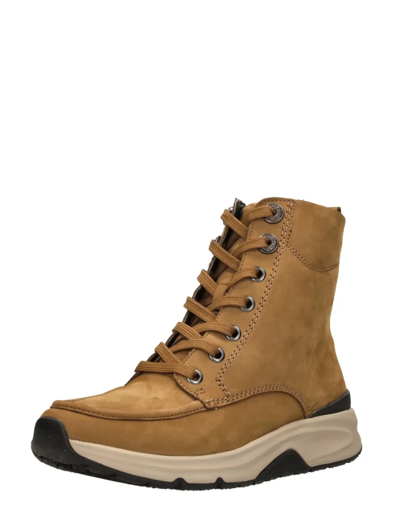 Gabor Rollingsoft, hoge veterschoenen voor dames in taupe, foto 2 van 2
