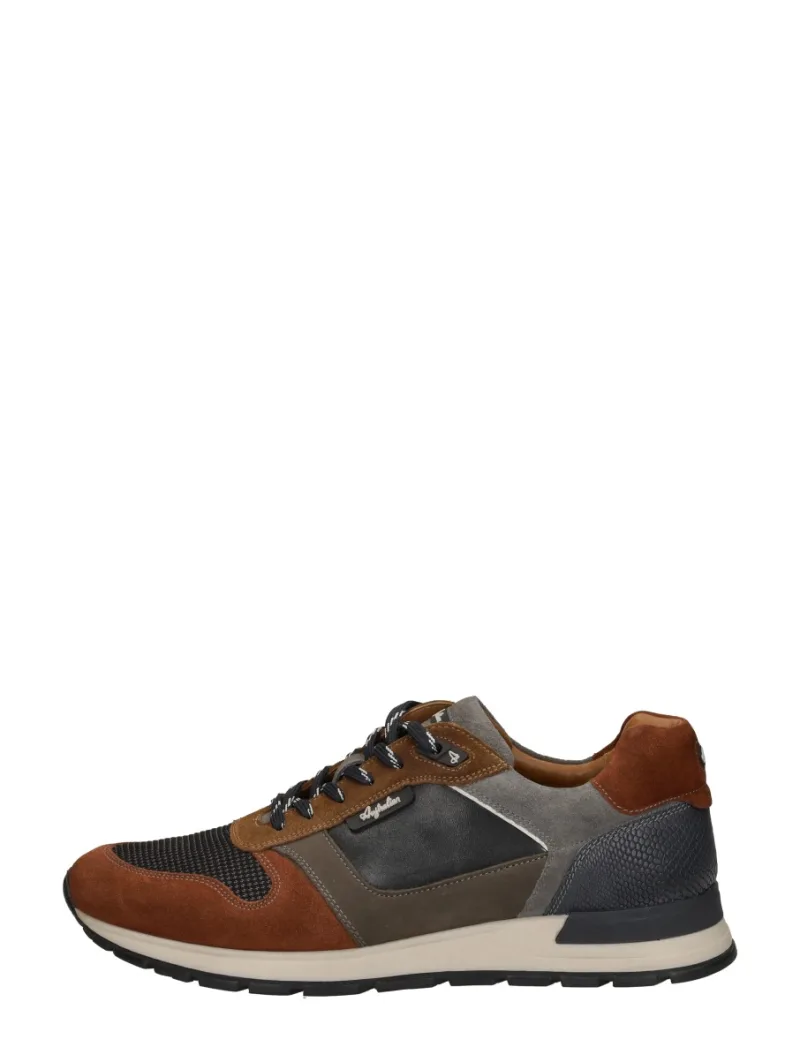 Australian Glastonburry middel bruin, lage veterschoenen voor heren in middelbruin