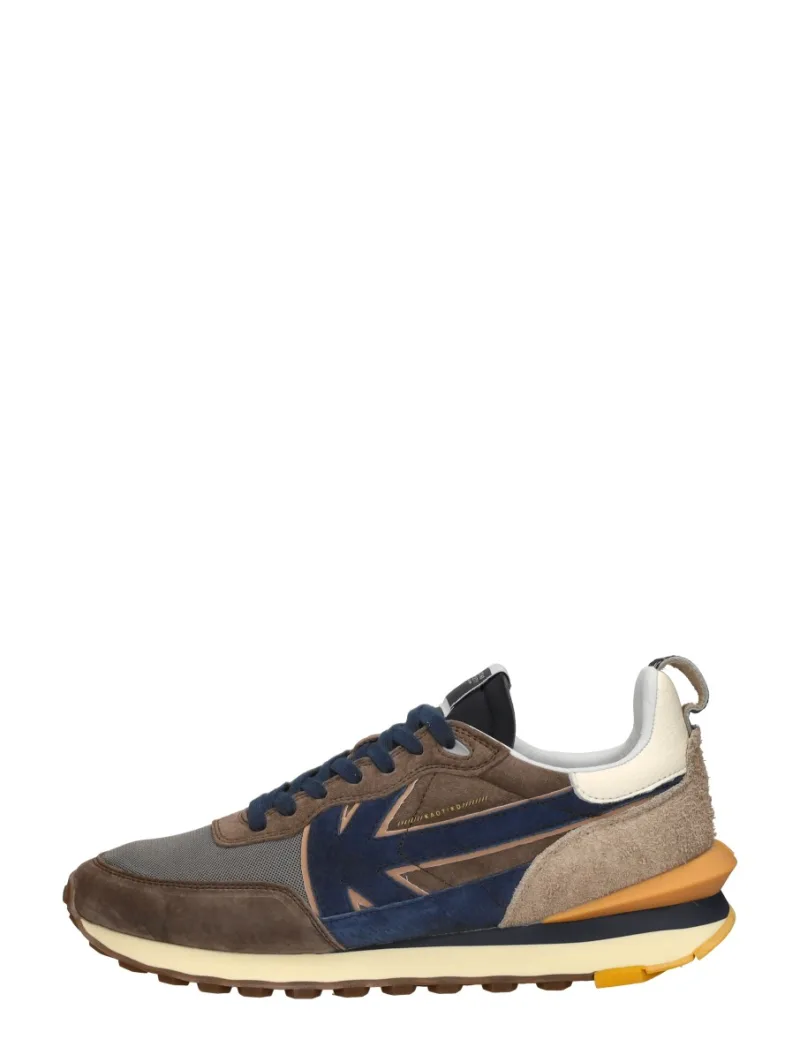 Kaotiko Nara, lage sneakers voor heren in donkerbruin