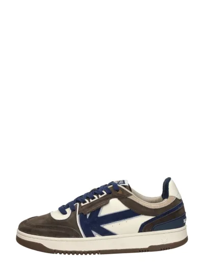 Kaotiko Boston Piping Suede, lage sneakers voor heren in donkerbruin, foto 1 van 4