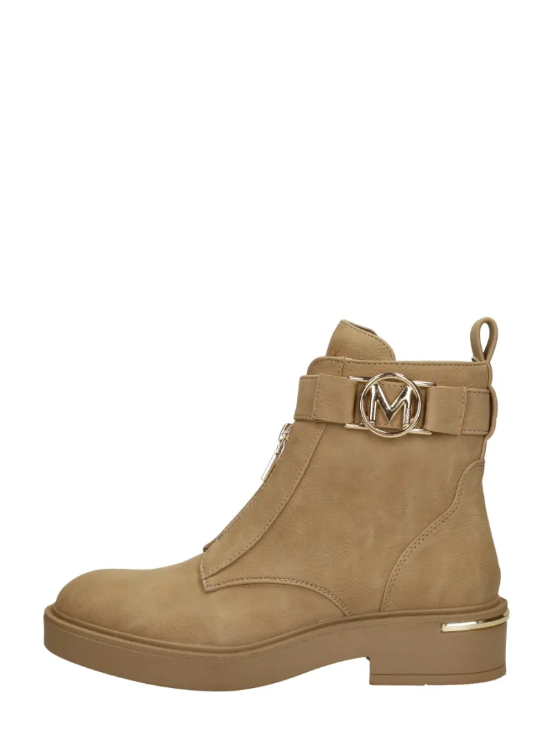 Mexx Micla, enkellaarsjes plat voor dames in beige
