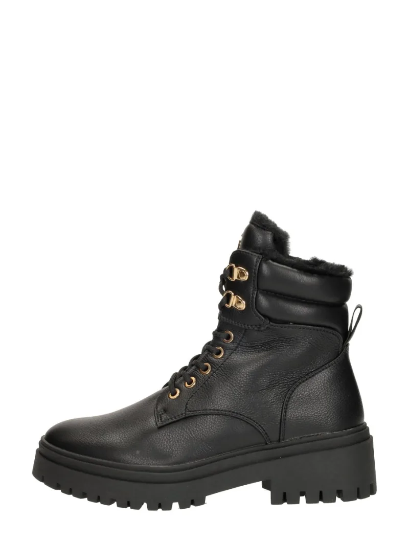 Mexx Para, hoge veterschoenen voor dames in zwart