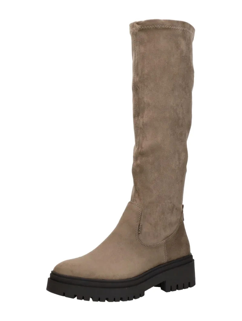 Mexx Phaedre Keto, lange laarzen voor dames in taupe, foto 2 van 2