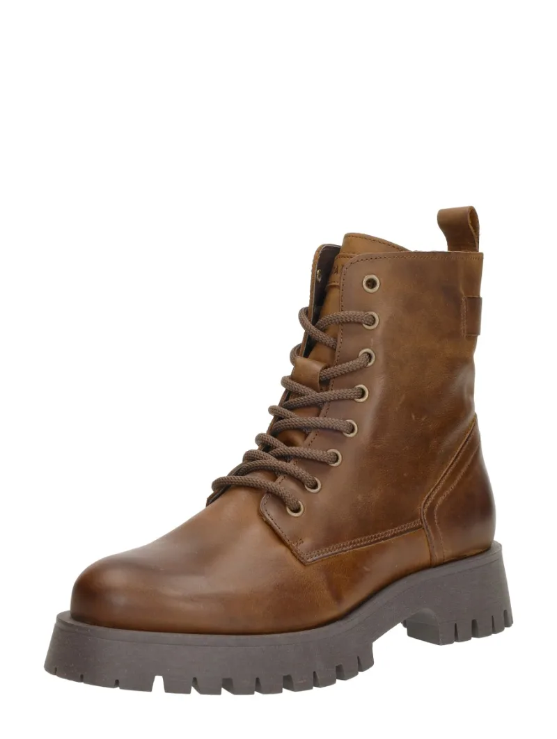 Palpa Venezia, hoge veterschoenen voor dames in cognac, foto 2 van 2