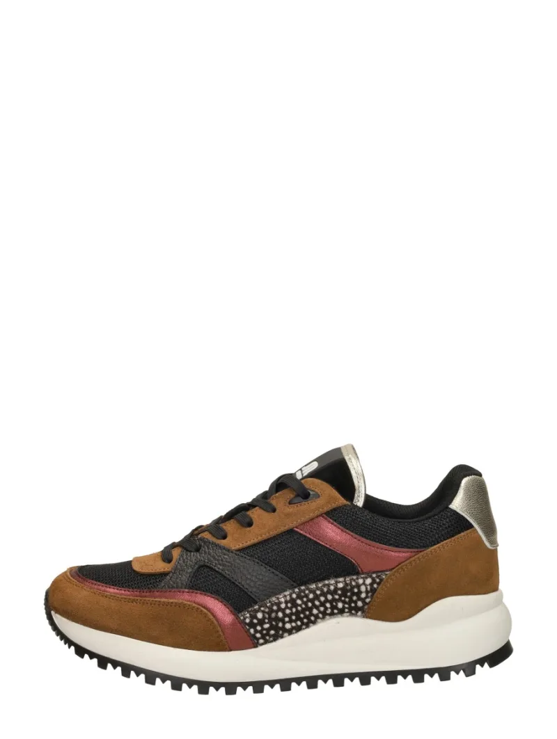 Maruti Boyd, lage veterschoenen voor dames in cognac