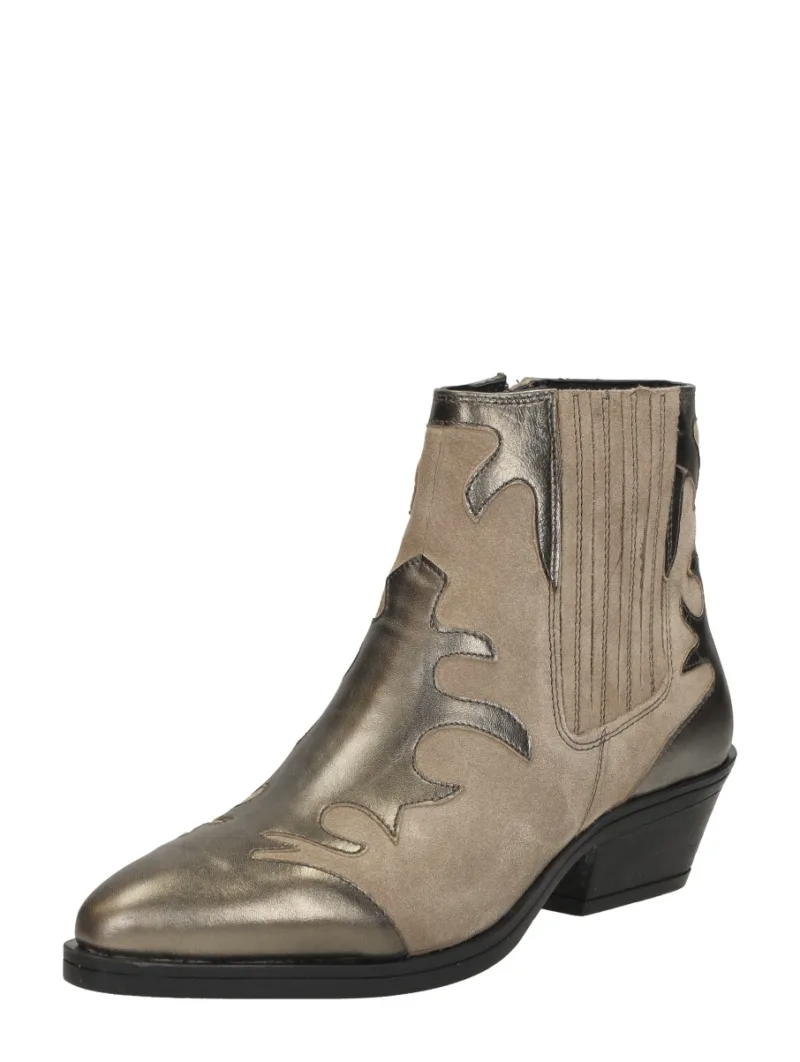Maruti Tessy, enkellaarsjes hak voor dames in taupe, foto 2 van 2