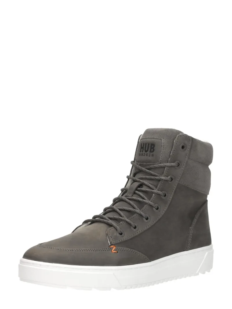 Hub Dublin 2.0, hoge veterschoenen voor heren in donkergrijs, foto 2 van 2