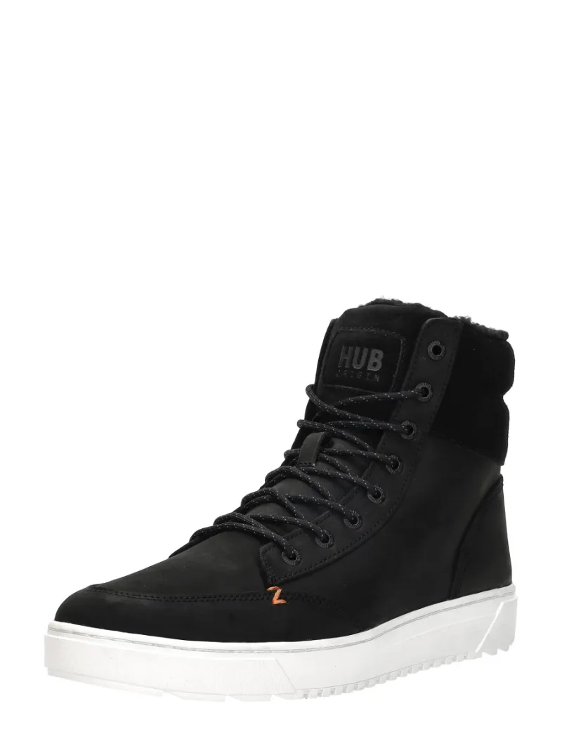 Hub Dublin 2.0, hoge veterschoenen voor heren in zwart, foto 2 van 2