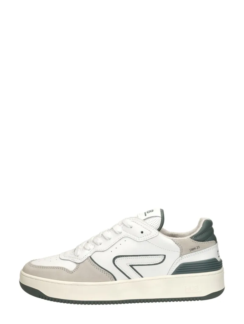 Hub Smash, lage sneakers voor heren in wit