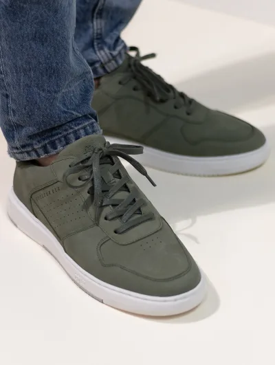Cycleur de Luxe No-Foot, lage sneakers voor heren in groen, foto 1 van 4