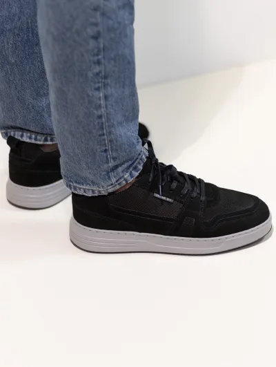 Cycleur de Luxe Giro, lage sneakers voor heren in zwart, foto 1 van 4