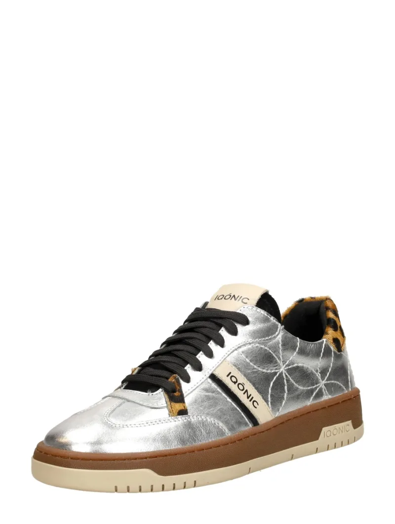 Iqonic Sneakers Laag zilver, lage sneakers voor dames in zilverkleur, foto 2 van 2
