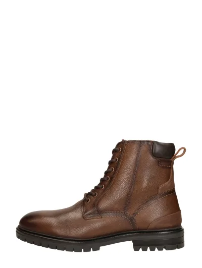 Sub55 Utha, hoge veterschoenen voor heren in cognac, foto 1 van 4