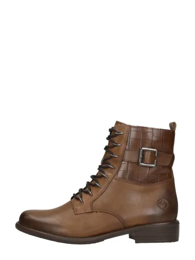 Remonte Veterschoenen Hoog, hoge veterschoenen voor dames in cognac, foto 1 van 4