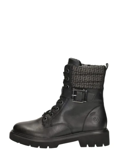 Remonte Veterschoenen Hoog, hoge veterschoenen voor dames in zwart, foto 1 van 4
