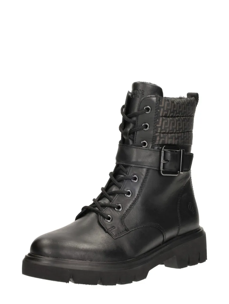 Remonte Veterschoenen Hoog, hoge veterschoenen voor dames in zwart, foto 2 van 2
