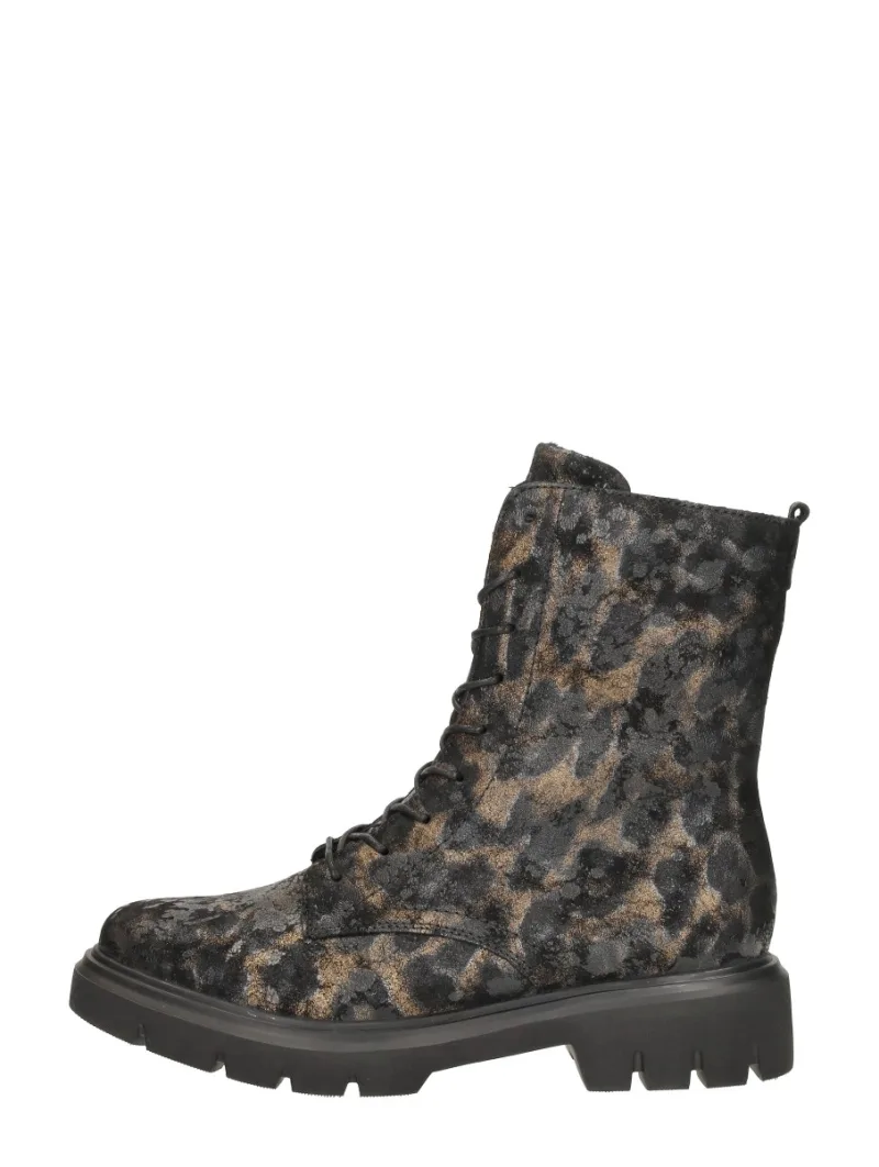 Remonte Veterschoenen Hoog, hoge veterschoenen voor dames in zwart