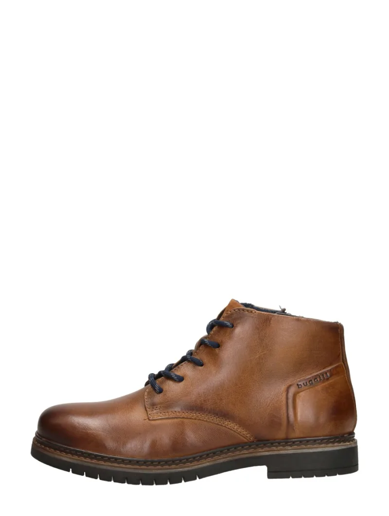 Bugatti Barton Comfort, hoge veterschoenen voor heren in cognac