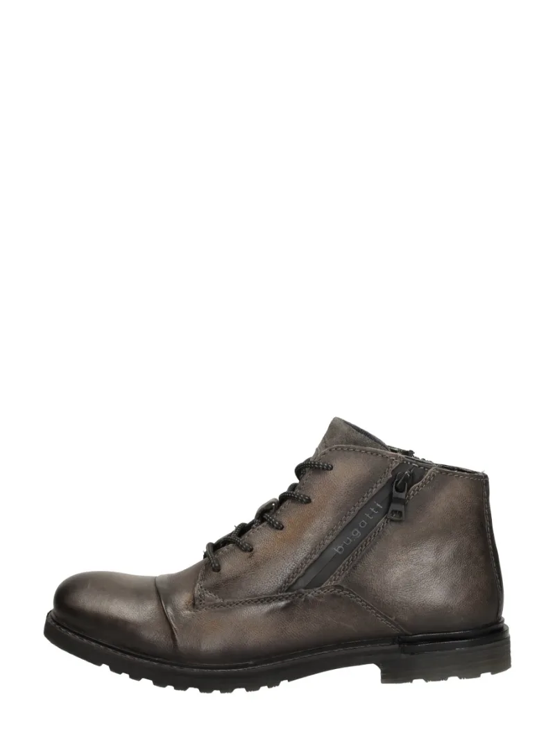 Bugatti Vittore, hoge veterschoenen voor heren in donkergrijs