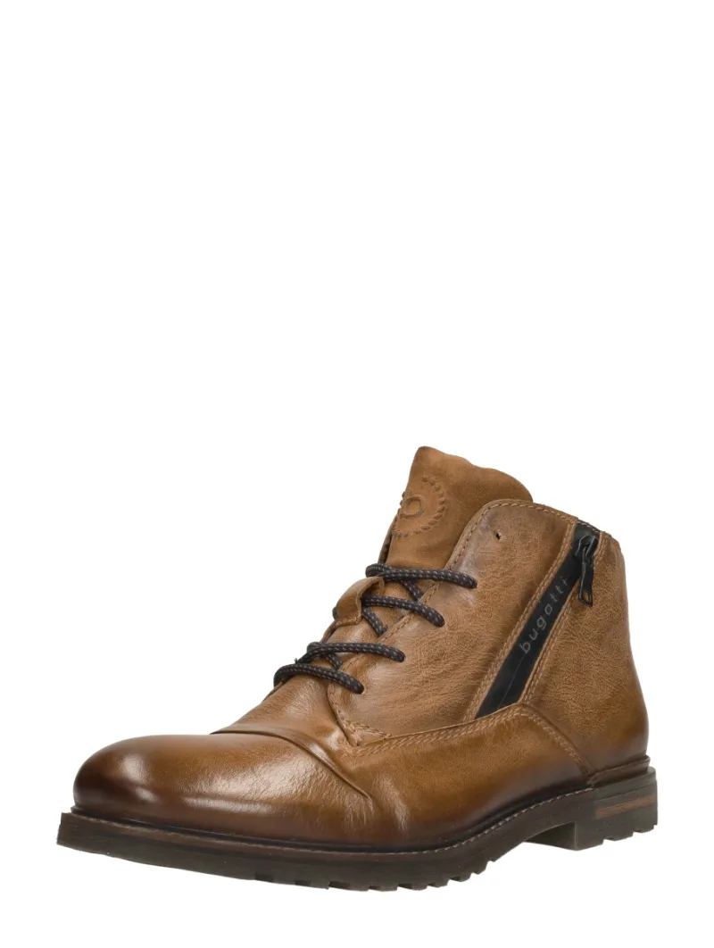 Bugatti Vittore, hoge veterschoenen voor heren in cognac, foto 2 van 2