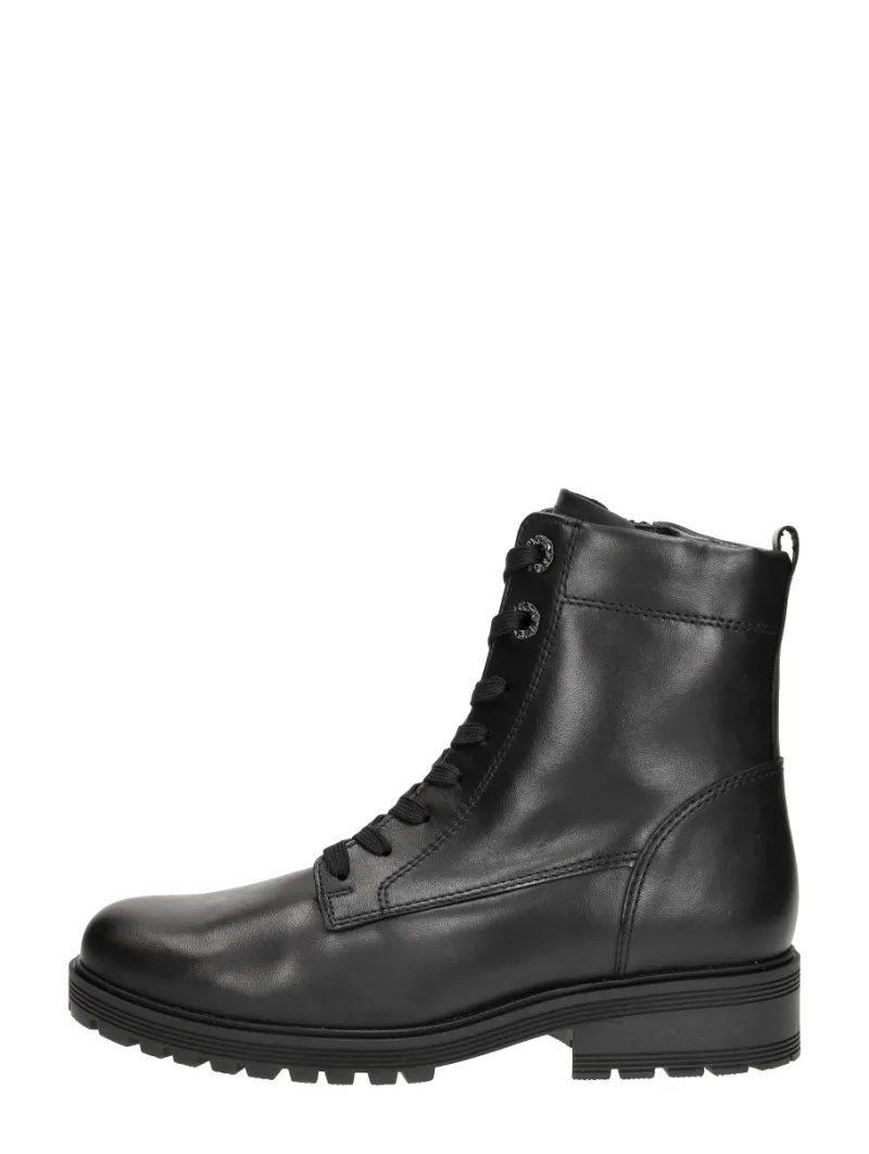 Gabor Veterschoenen Hoog, hoge veterschoenen voor dames in zwart
