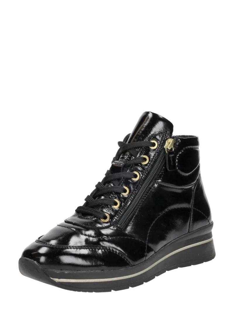 Sub55 Comfort Collection Ruby 92 zwartlak, hoge veterschoenen voor dames in zwart lak, foto 2 van 2