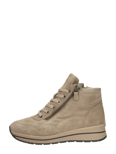 Sub55 Comfort Collection Ruby 92, hoge veterschoenen voor dames in beige, foto 1 van 4