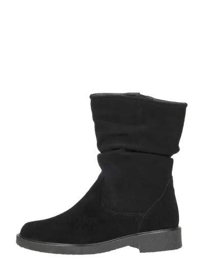 Sub55 Comfort Collection Giulia 01, enkellaarsjes plat voor dames in zwart, foto 1 van 4
