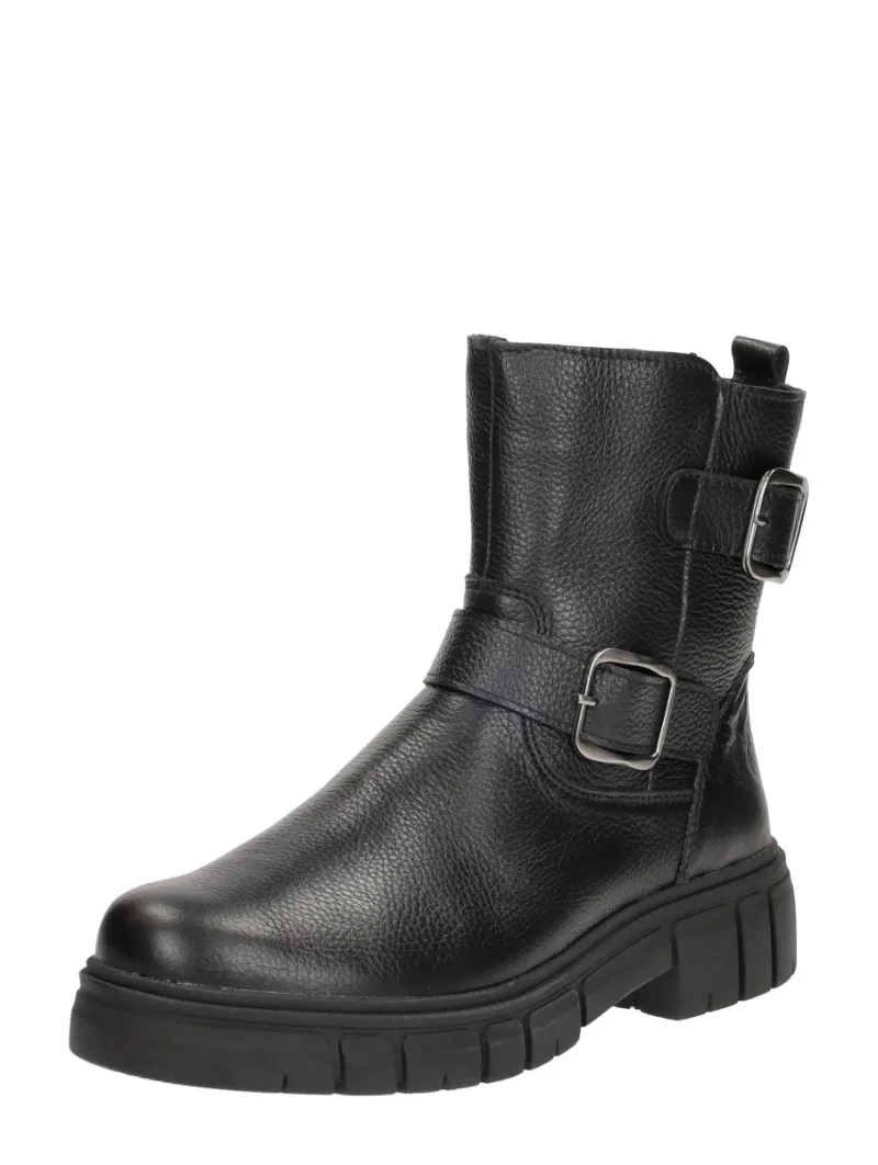 Sub55 Comfort Collection Paige 30, enkellaarsjes plat voor dames in zwart, foto 2 van 2