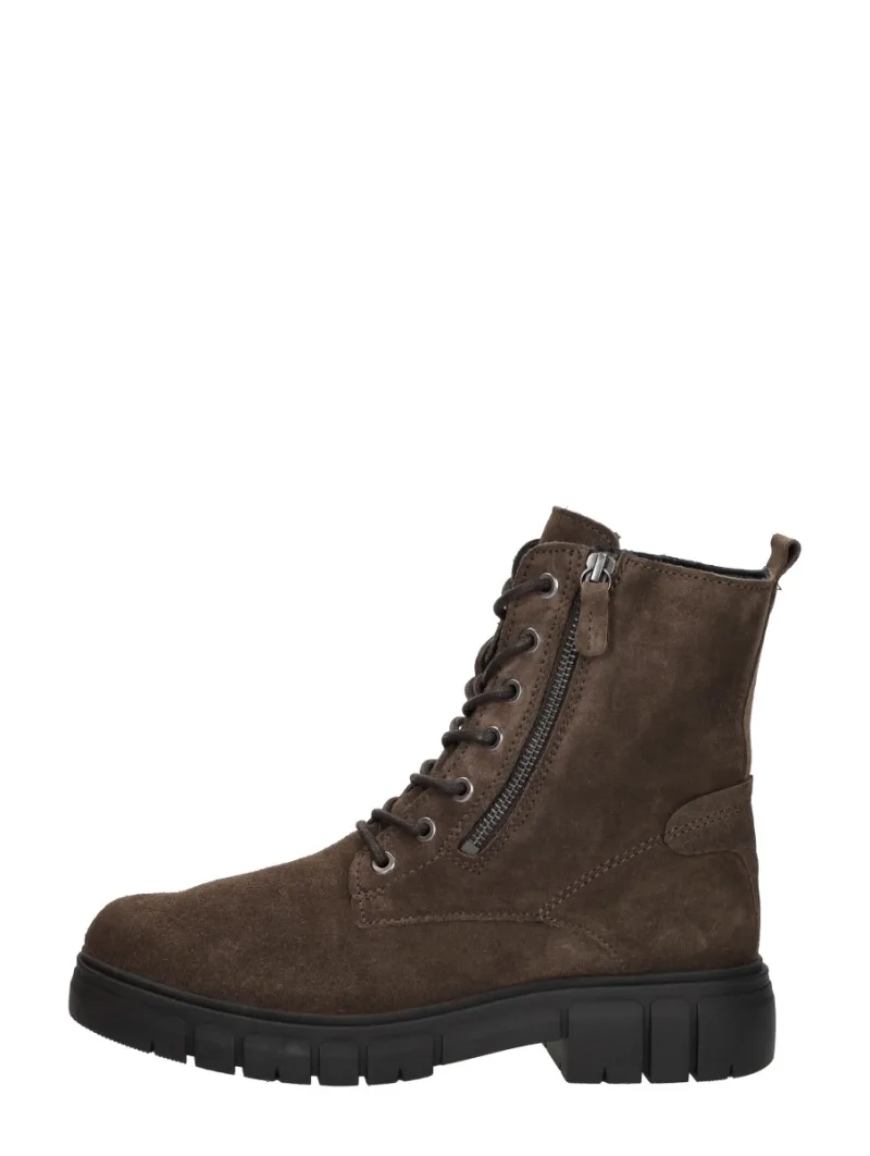 Sub55 Comfort Collection Paige 29, hoge veterschoenen voor dames in donkerbruin