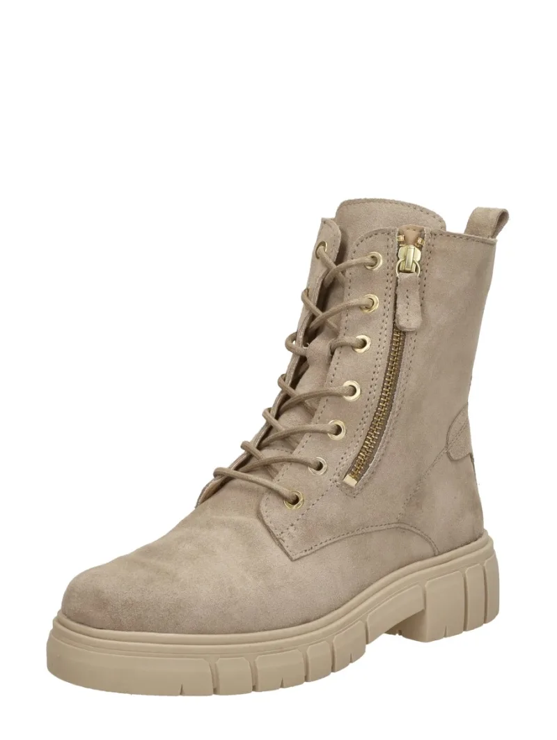 Sub55 Comfort Collection Paige 29, hoge veterschoenen voor dames in beige, foto 2 van 2
