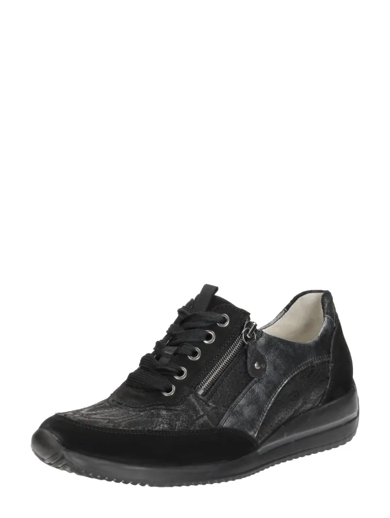 Waldläufer Himona, lage veterschoenen voor dames in zwart, foto 2 van 2