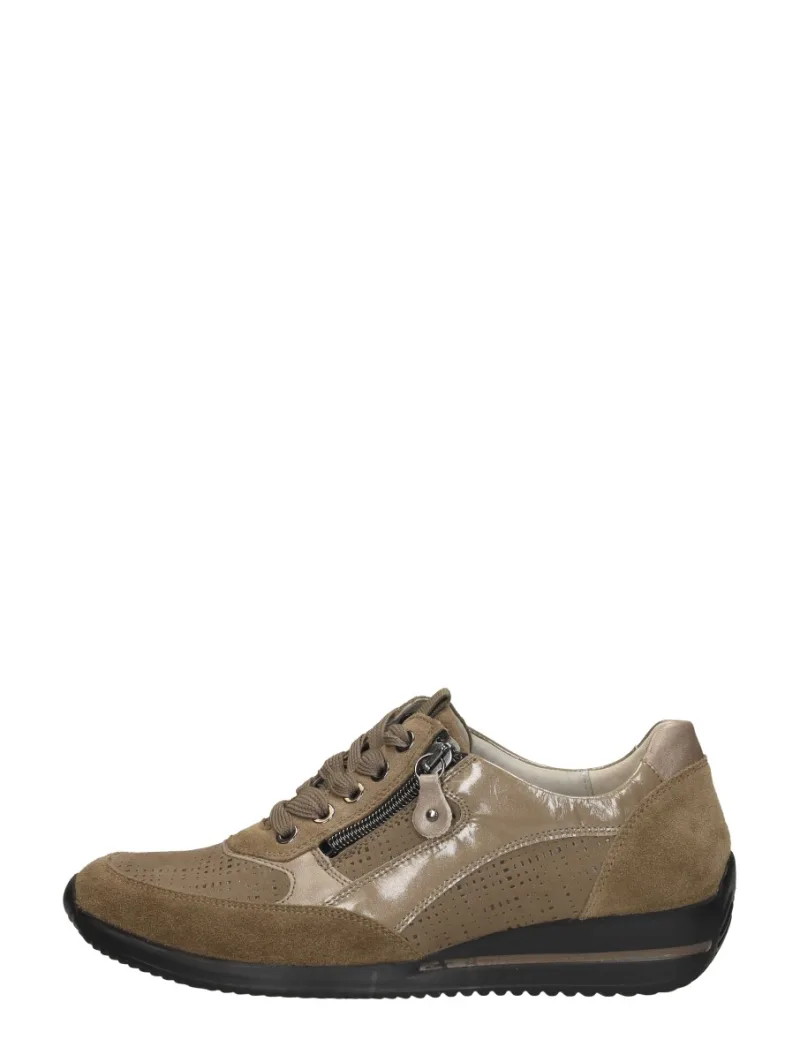 Waldläufer Himona, lage veterschoenen voor dames in taupe