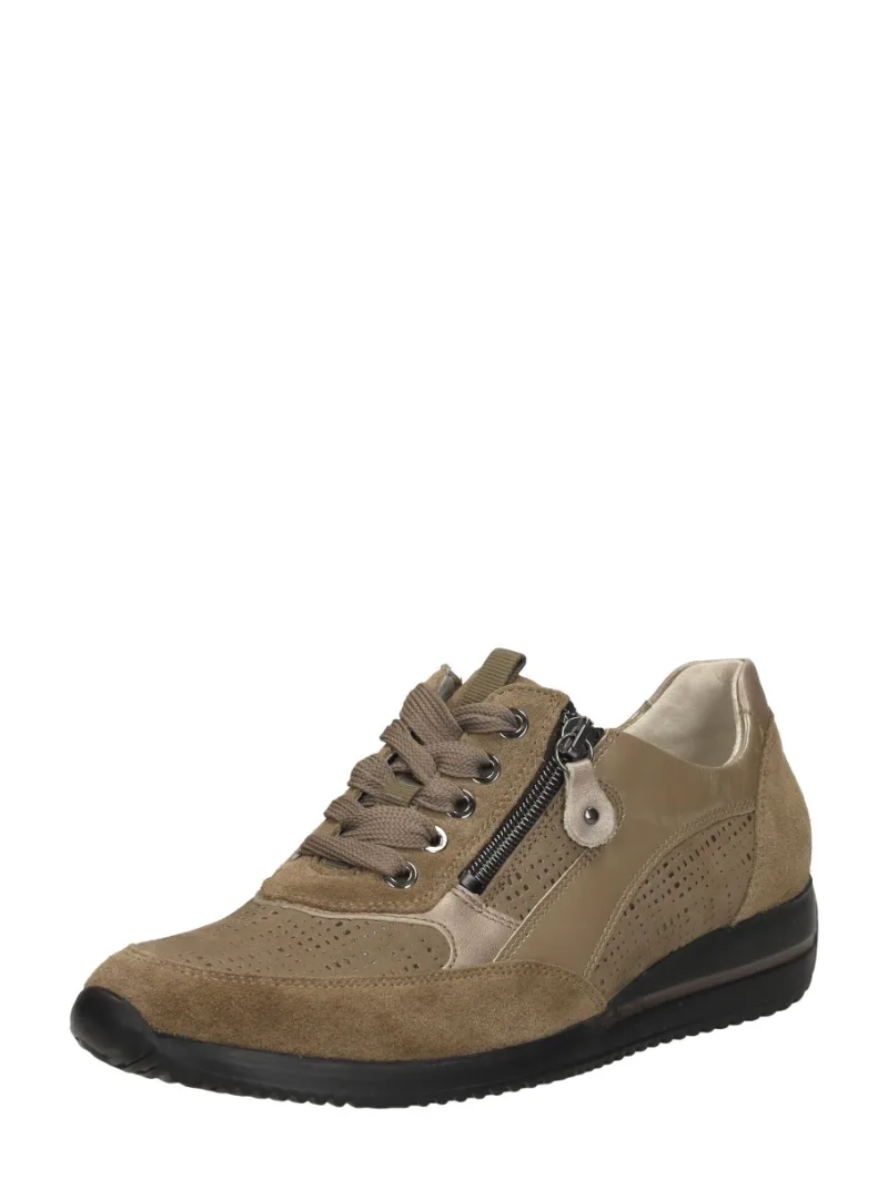 Waldläufer Himona, lage veterschoenen voor dames in taupe, foto 2 van 2