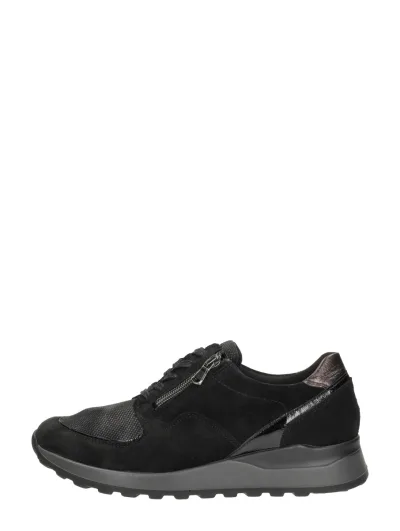 Waldläufer Hiroko, lage veterschoenen voor dames in zwart, foto 1 van 4