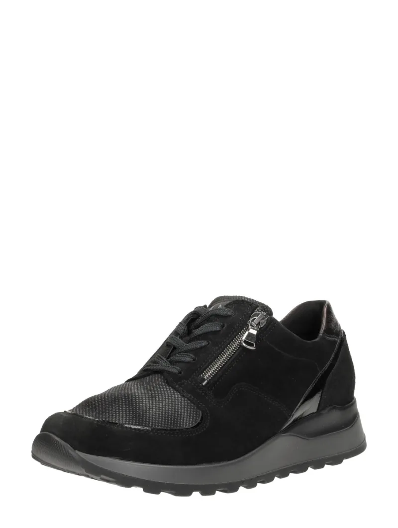 Waldläufer Hiroko, lage veterschoenen voor dames in zwart, foto 2 van 2
