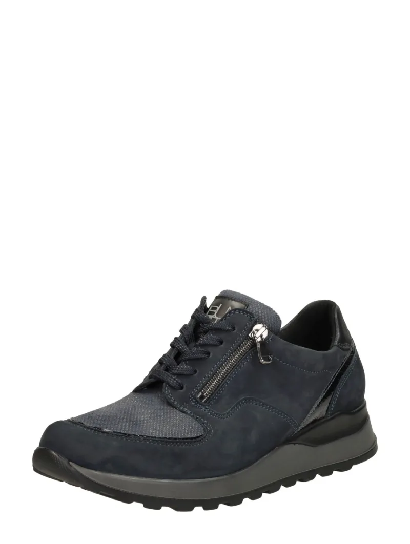 Waldläufer Hiroko, lage veterschoenen voor dames in blauw, foto 2 van 2
