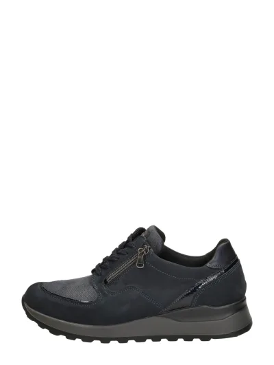 Waldläufer Hiroko, lage veterschoenen voor dames in blauw, foto 1 van 4