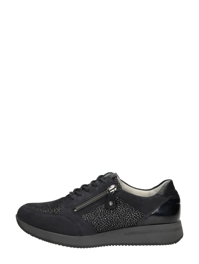 Waldläufer H-Agnes, lage veterschoenen voor dames in blauw, foto 1 van 4