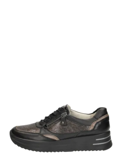 Waldläufer H-Arianna, lage veterschoenen voor dames in zwart, foto 1 van 4