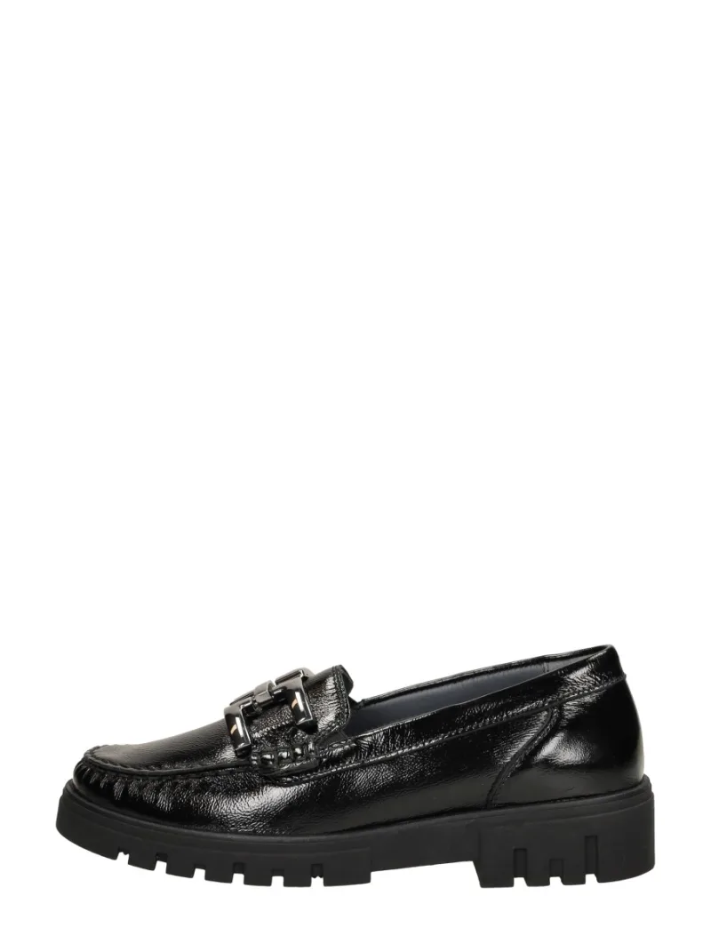 Waldläufer H-Serena zwartlak, mocassins & loafers voor dames in zwart lak