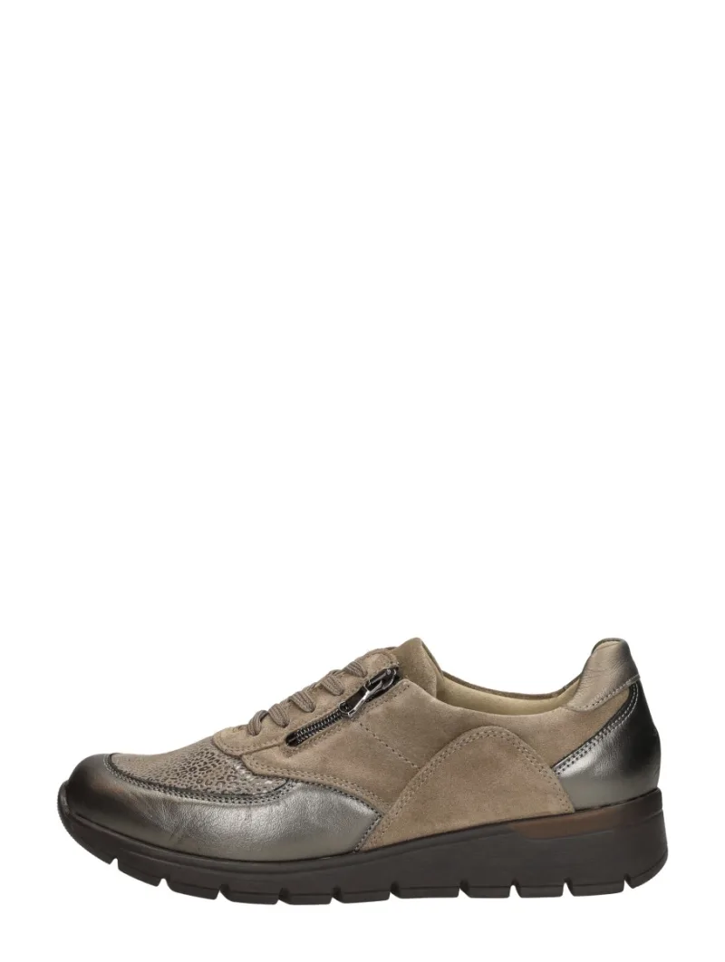 Waldläufer K-Ramona, lage veterschoenen voor dames in taupe, foto 1 van 4