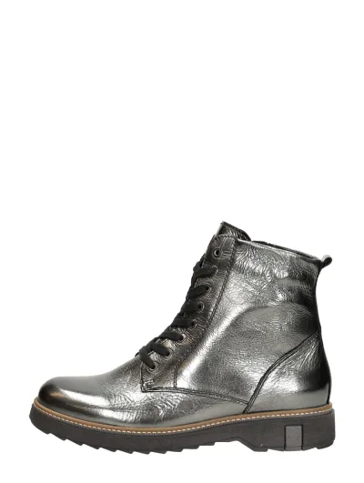 Waldläufer Kitomi zilver, hoge veterschoenen voor dames in zilverkleur, foto 1 van 4