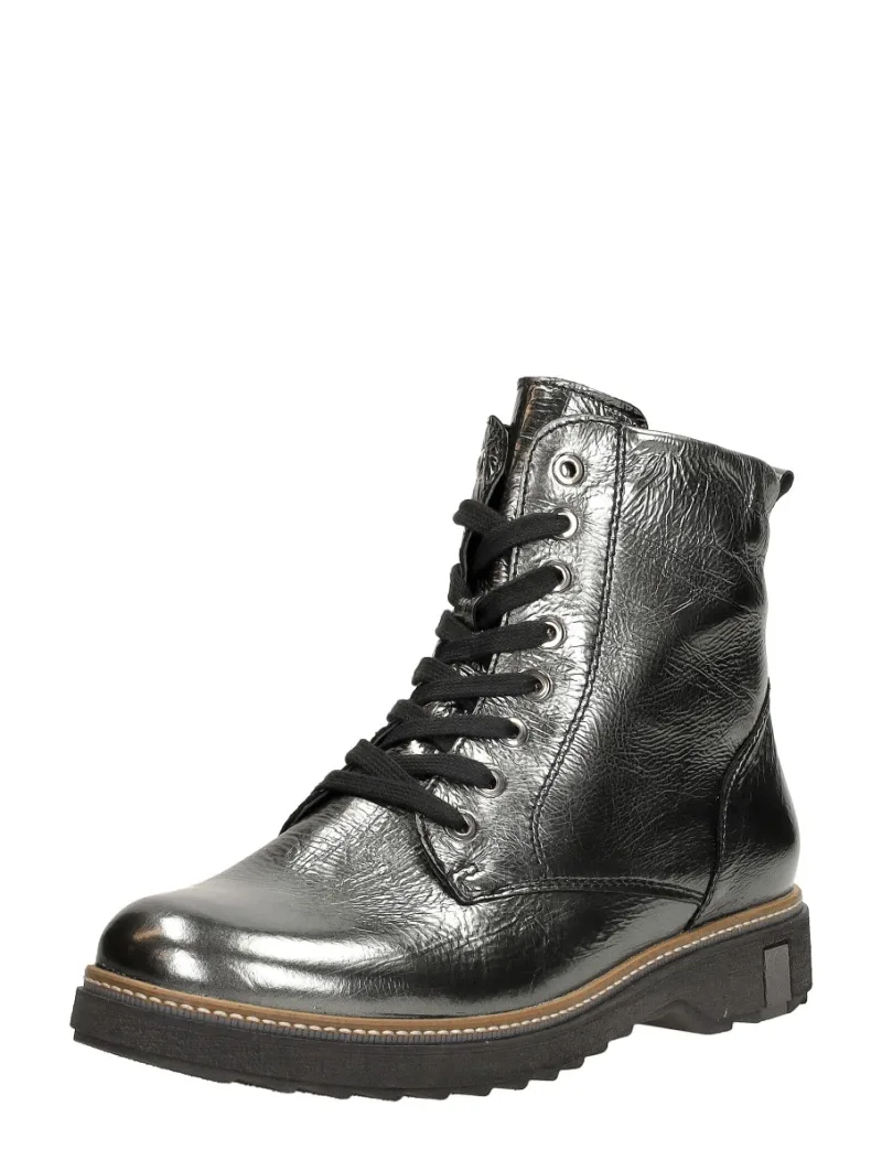 Waldläufer Kitomi zilver, hoge veterschoenen voor dames in zilverkleur, foto 2 van 2