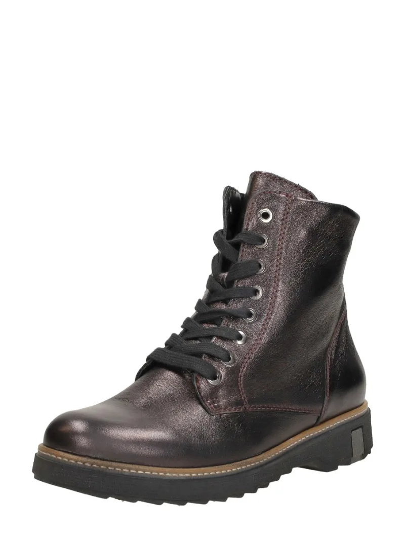 Waldläufer Kitomi, hoge veterschoenen voor dames in bordeaux, foto 2 van 2