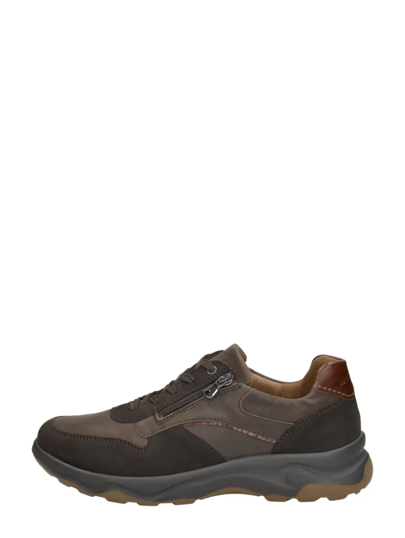 Waldläufer H-Max, lage veterschoenen voor heren in donkerbruin