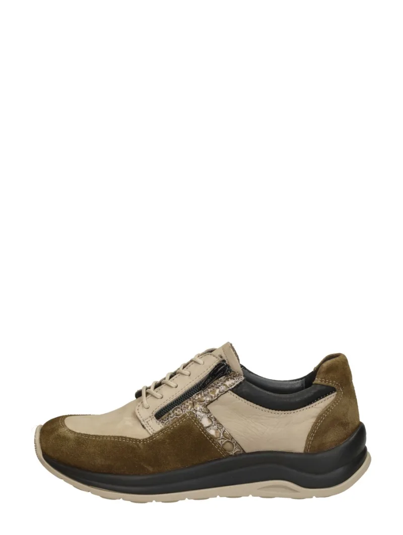 Wolky Comrie, lage veterschoenen voor dames in beige