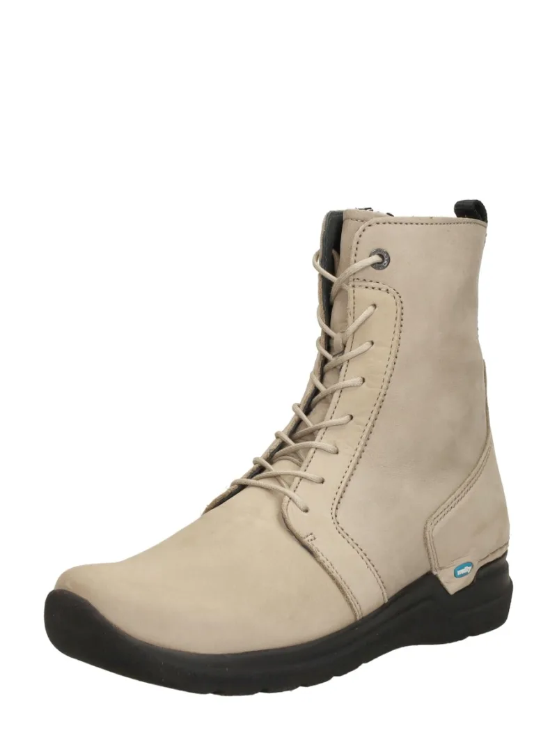 Wolky Viper, hoge veterschoenen voor dames in beige, foto 2 van 2