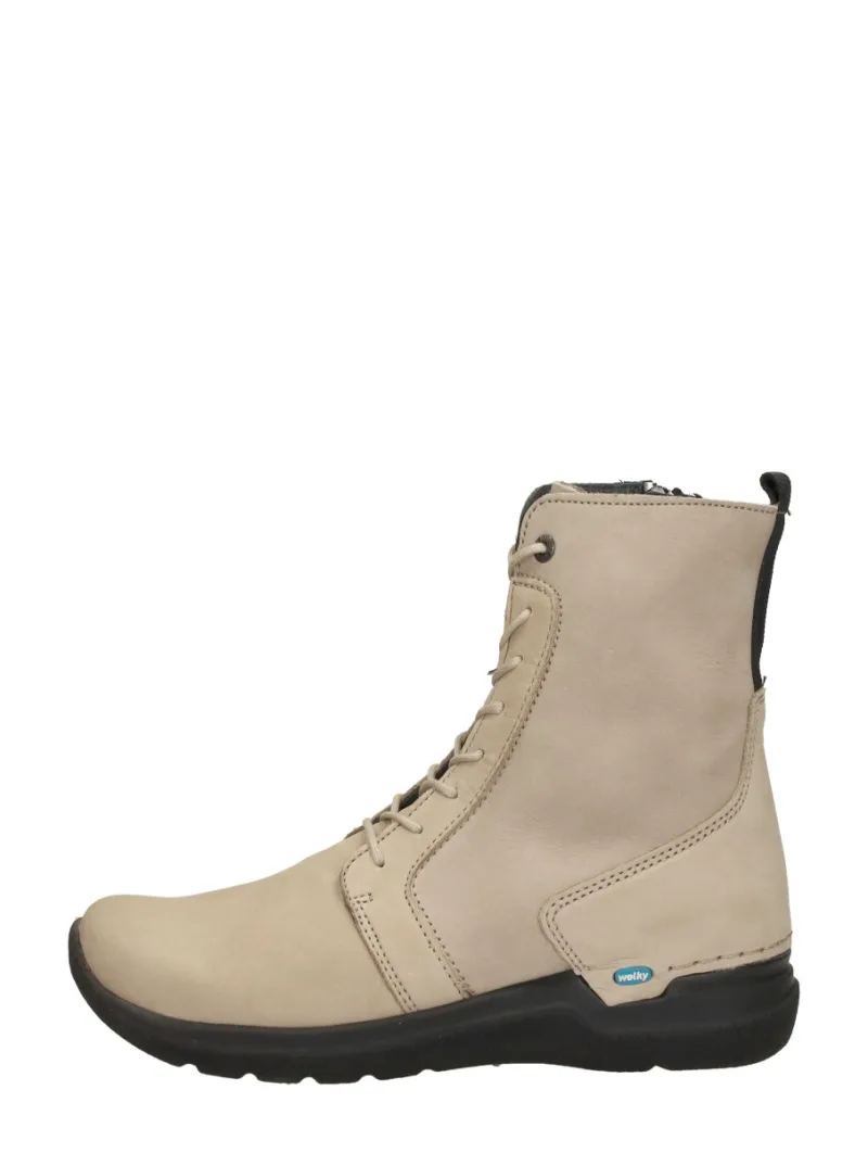 Wolky Viper, hoge veterschoenen voor dames in beige