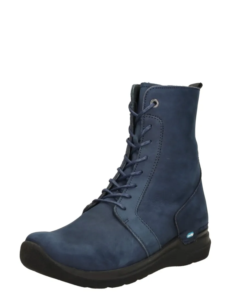 Wolky Viper, hoge veterschoenen voor dames in blauw, foto 2 van 2